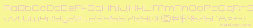 brettonsemibold Font – Pink Fonts on Yellow Background