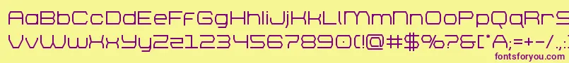 brettonsemibold Font – Purple Fonts on Yellow Background