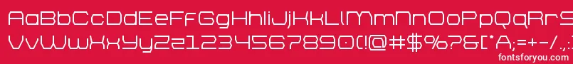 brettonsemibold-Schriftart – Weiße Schriften auf rotem Hintergrund