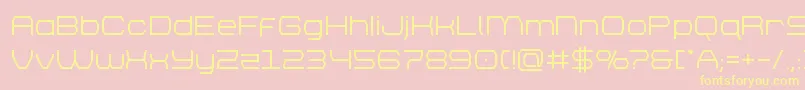brettonsemibold Font – Yellow Fonts on Pink Background