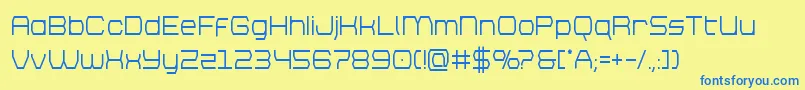 brettonsemiboldcond Font – Blue Fonts on Yellow Background