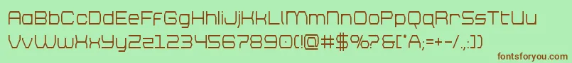 brettonsemiboldcond Font – Brown Fonts on Green Background