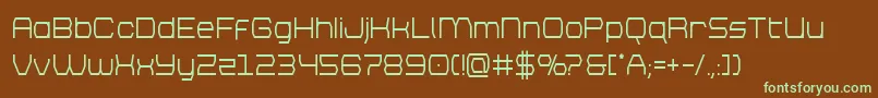 Шрифт brettonsemiboldcond – зелёные шрифты на коричневом фоне