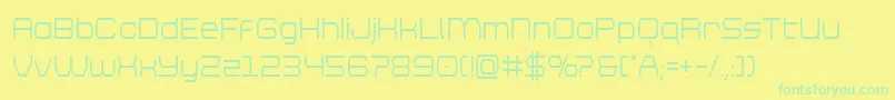 brettonsemiboldcond Font – Green Fonts on Yellow Background