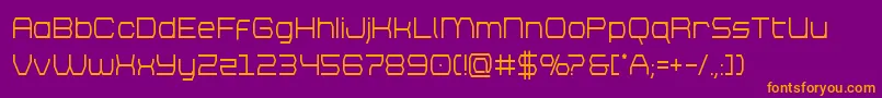 brettonsemiboldcond Font – Orange Fonts on Purple Background