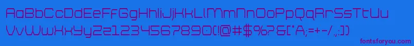 brettonsemiboldcond Font – Purple Fonts on Blue Background