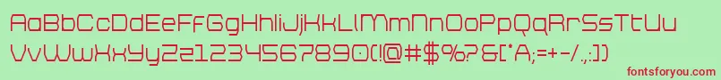 brettonsemiboldcond Font – Red Fonts on Green Background