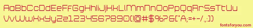 brettonsemiboldcond Font – Red Fonts on Yellow Background