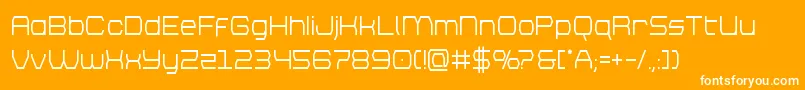 brettonsemiboldcond Font – White Fonts on Orange Background