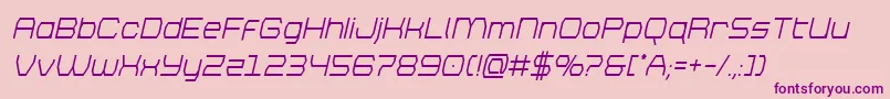 brettonsemiboldcondital Font – Purple Fonts on Pink Background