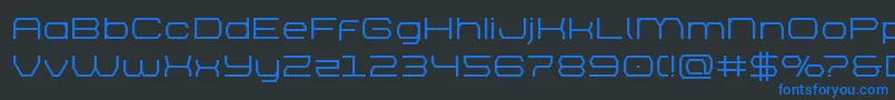 brettonsemiboldexpand Font – Blue Fonts on Black Background