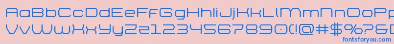 brettonsemiboldexpand Font – Blue Fonts on Pink Background