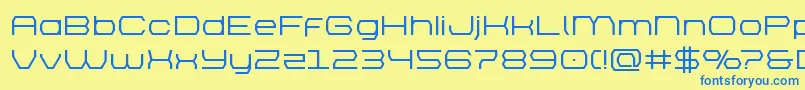 brettonsemiboldexpand Font – Blue Fonts on Yellow Background