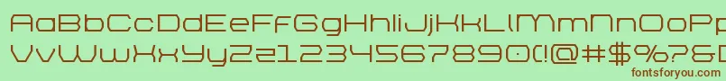 Шрифт brettonsemiboldexpand – коричневые шрифты на зелёном фоне
