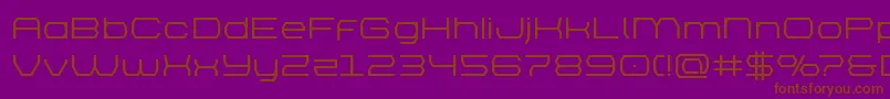 フォントbrettonsemiboldexpand – 紫色の背景に茶色のフォント