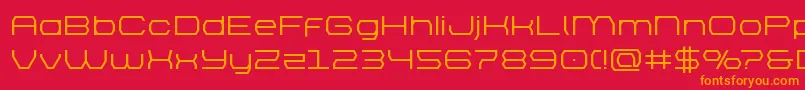 brettonsemiboldexpand Font – Orange Fonts on Red Background