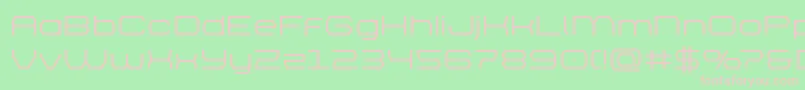 brettonsemiboldexpand Font – Pink Fonts on Green Background