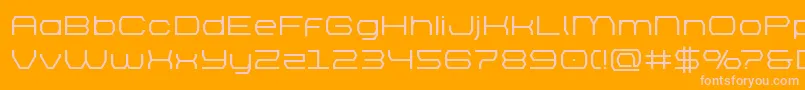 brettonsemiboldexpand Font – Pink Fonts on Orange Background