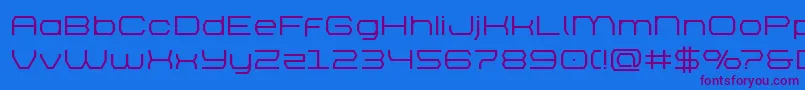 brettonsemiboldexpand Font – Purple Fonts on Blue Background