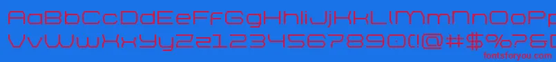 brettonsemiboldexpand Font – Red Fonts on Blue Background