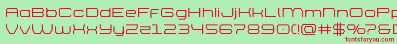 brettonsemiboldexpand-fontti – punaiset fontit vihreällä taustalla