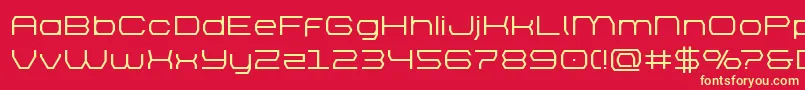 brettonsemiboldexpand Font – Yellow Fonts on Red Background