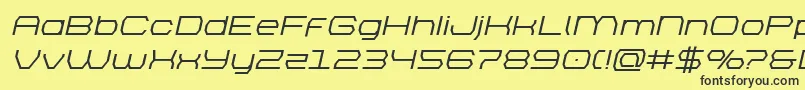 brettonsemiboldexpandital Font – Black Fonts on Yellow Background