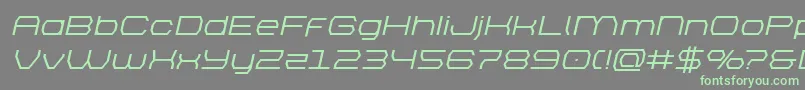 brettonsemiboldexpandital-Schriftart – Grüne Schriften auf grauem Hintergrund