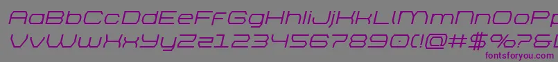 brettonsemiboldexpandital Font – Purple Fonts on Gray Background