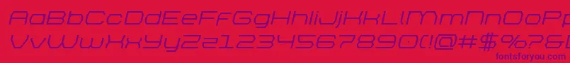 brettonsemiboldexpandital-Schriftart – Violette Schriften auf rotem Hintergrund