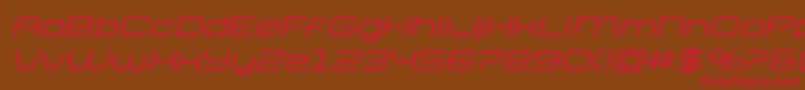 Шрифт brettonsemiboldexpandital – красные шрифты на коричневом фоне