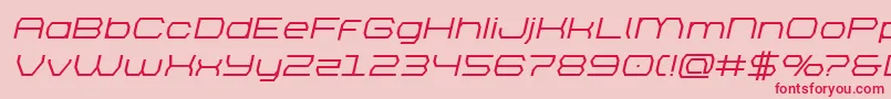 フォントbrettonsemiboldexpandital – ピンクの背景に赤い文字