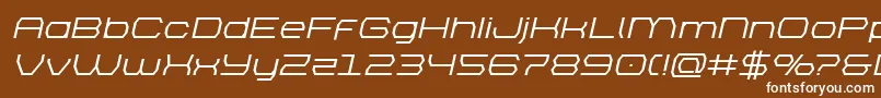 brettonsemiboldexpandital Font – White Fonts on Brown Background