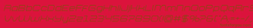 brettonsemiboldital Font – Brown Fonts on Red Background