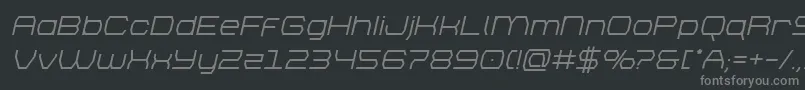 brettonsemiboldital-fontti – harmaat kirjasimet mustalla taustalla