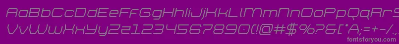 brettonsemiboldital Font – Gray Fonts on Purple Background