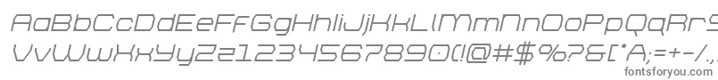 フォントbrettonsemiboldital – 白い背景に灰色の文字