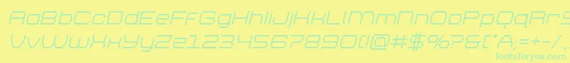 brettonsemiboldital Font – Green Fonts on Yellow Background
