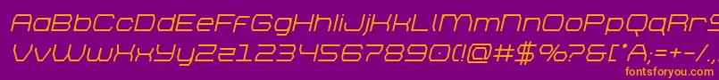 brettonsemiboldital Font – Orange Fonts on Purple Background