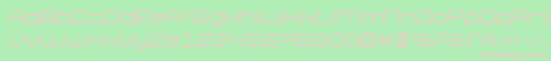 brettonsemiboldital-fontti – vaaleanpunaiset fontit vihreällä taustalla