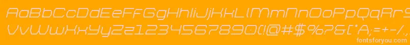 brettonsemiboldital Font – Pink Fonts on Orange Background