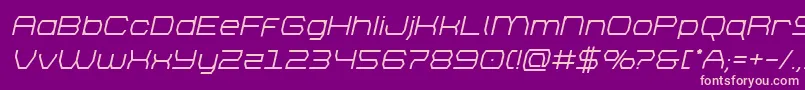 brettonsemiboldital Font – Pink Fonts on Purple Background