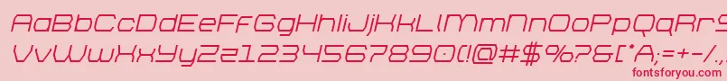 brettonsemiboldital-Schriftart – Rote Schriften auf rosa Hintergrund