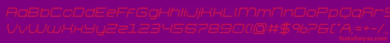 brettonsemiboldital Font – Red Fonts on Purple Background