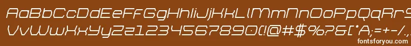 フォントbrettonsemiboldital – 茶色の背景に白い文字