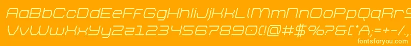 brettonsemiboldital Font – Yellow Fonts on Orange Background