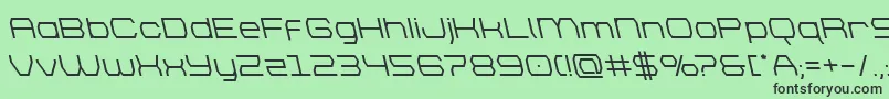 brettonsemiboldleft Font – Black Fonts on Green Background