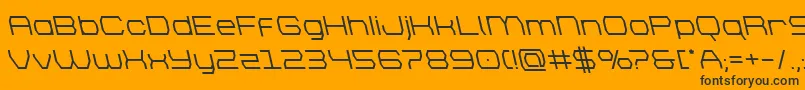 brettonsemiboldleft Font – Black Fonts on Orange Background