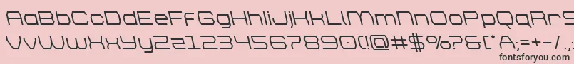 brettonsemiboldleft Font – Black Fonts on Pink Background