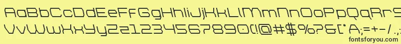 brettonsemiboldleft-fontti – mustat fontit keltaisella taustalla
